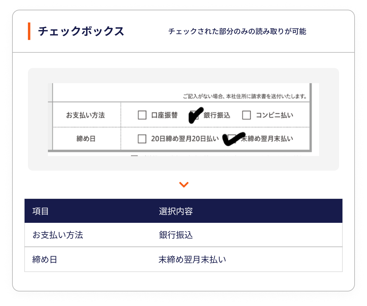 チェックボックス読み取り例