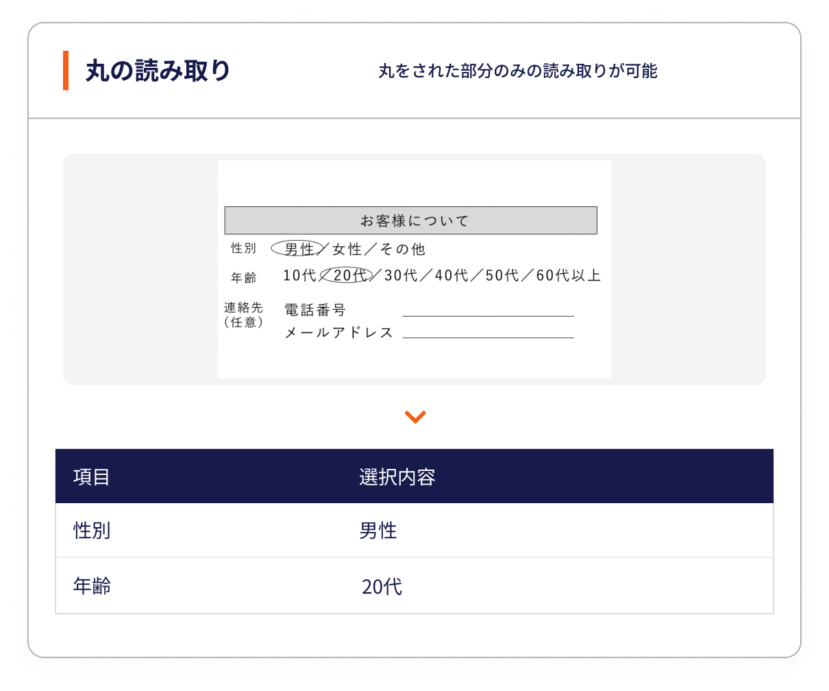丸の読み取り例